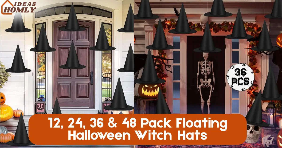 12, 24, 36 & 48 Pack Floating Halloween Witch Hats