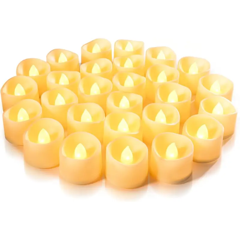 12 & 24-Pack Flameless LED Tea Lights Candles