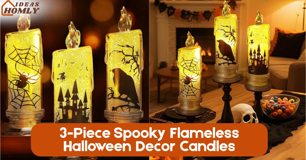 3-Piece Spooky Flameless Halloween Decor Candles