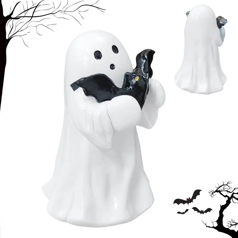 Funny Ghost Statue Holding Bat for Gift