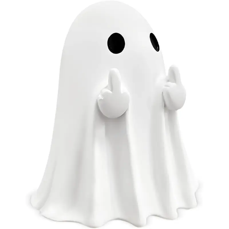Middle Finger Ghost 4.5 inch Cute Ghost Statue Ornaments