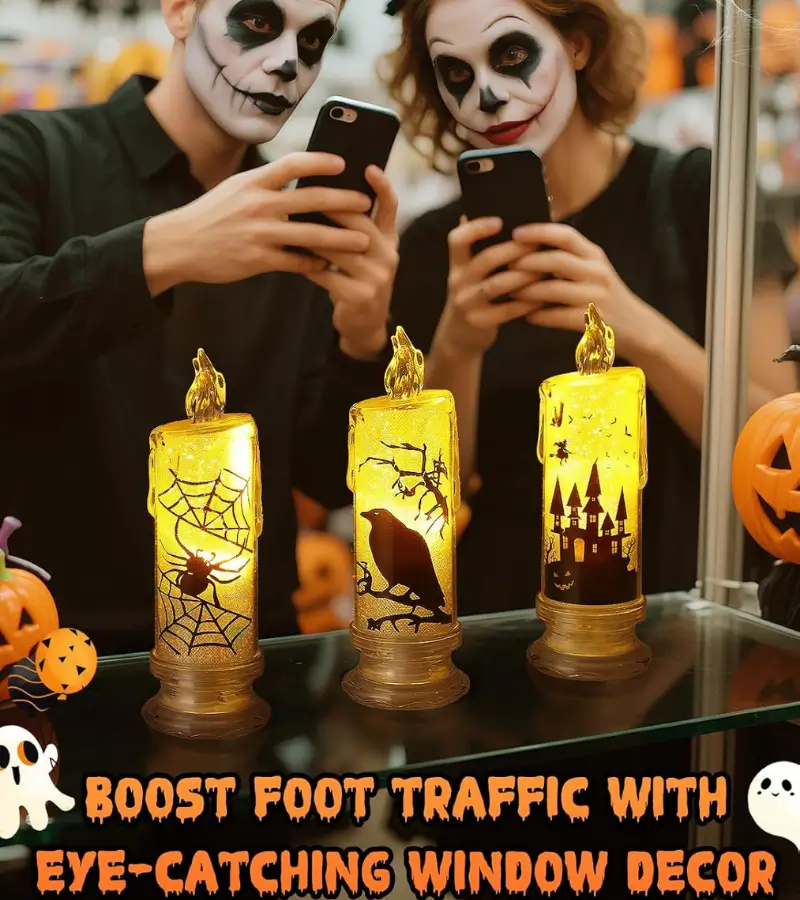 Spooky Halloween Decorations Flameless Candles