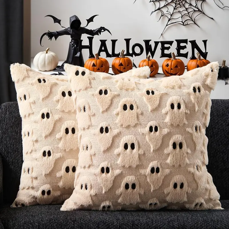 Halloween Pillow Covers Beige