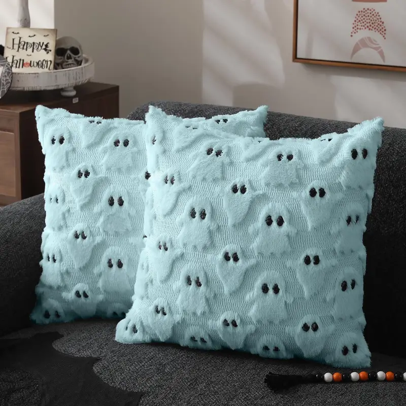 Halloween Pillow Covers Blue