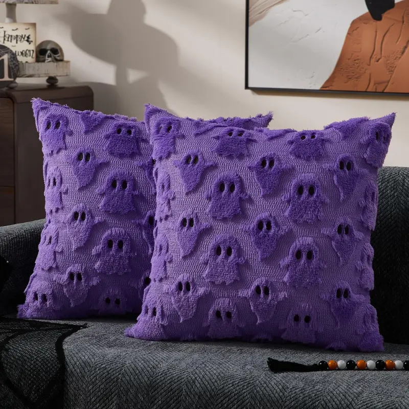 Halloween Pillow Covers Purple