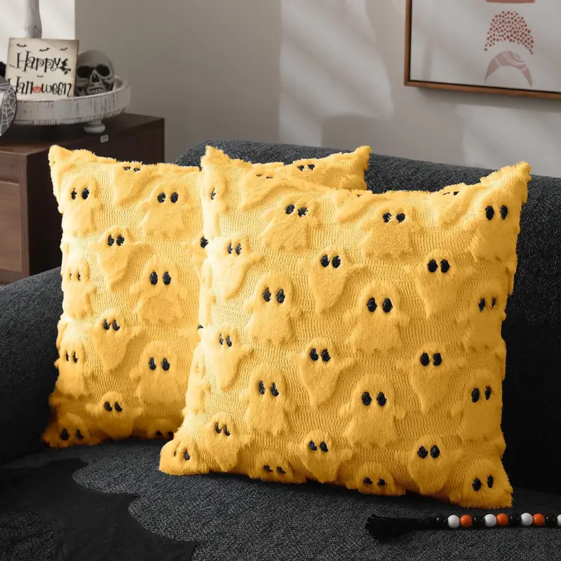 Halloween Pillow Covers Yellow