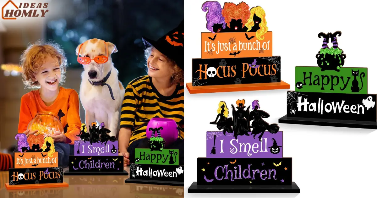 Hocus Pocus Wooden Halloween Table Signs