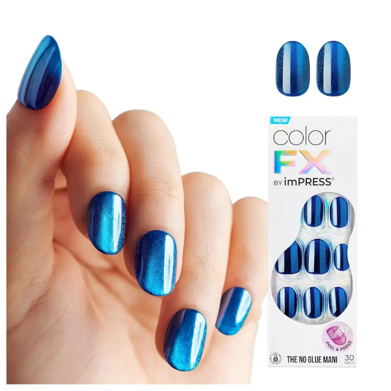KISS colorFX by imPRESS Press On Nails - Blue
