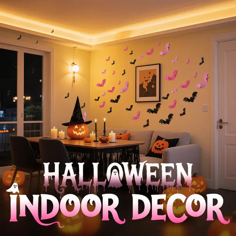 140Pcs 3D Bats Wall Decor