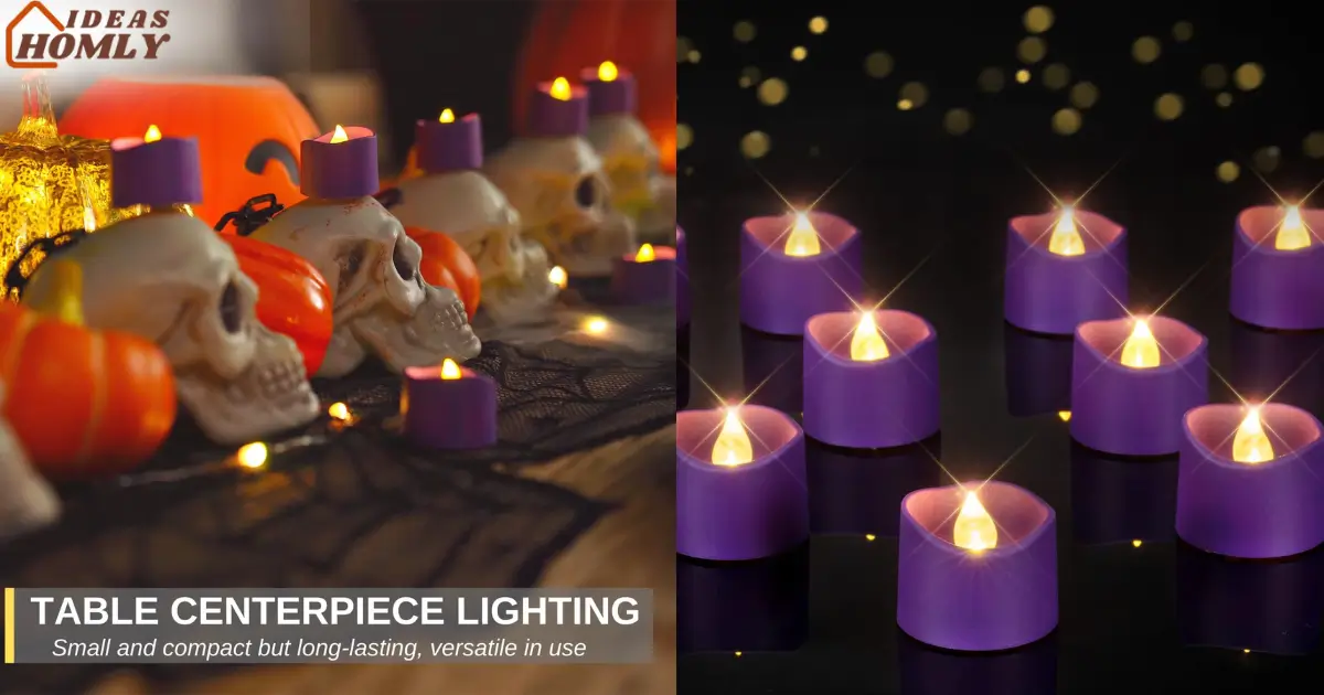 Purple Flameless Tea Lights - Mystical LED Glow for Parties & Holidays