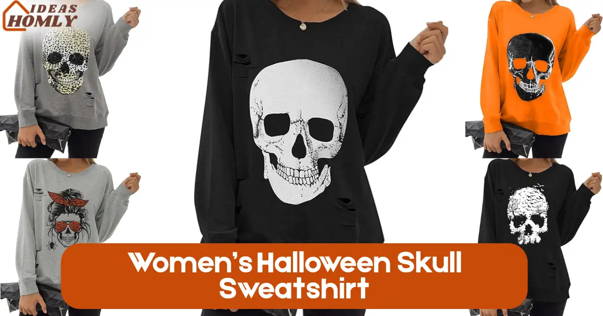 Women’s Halloween Skull Sweatshirt